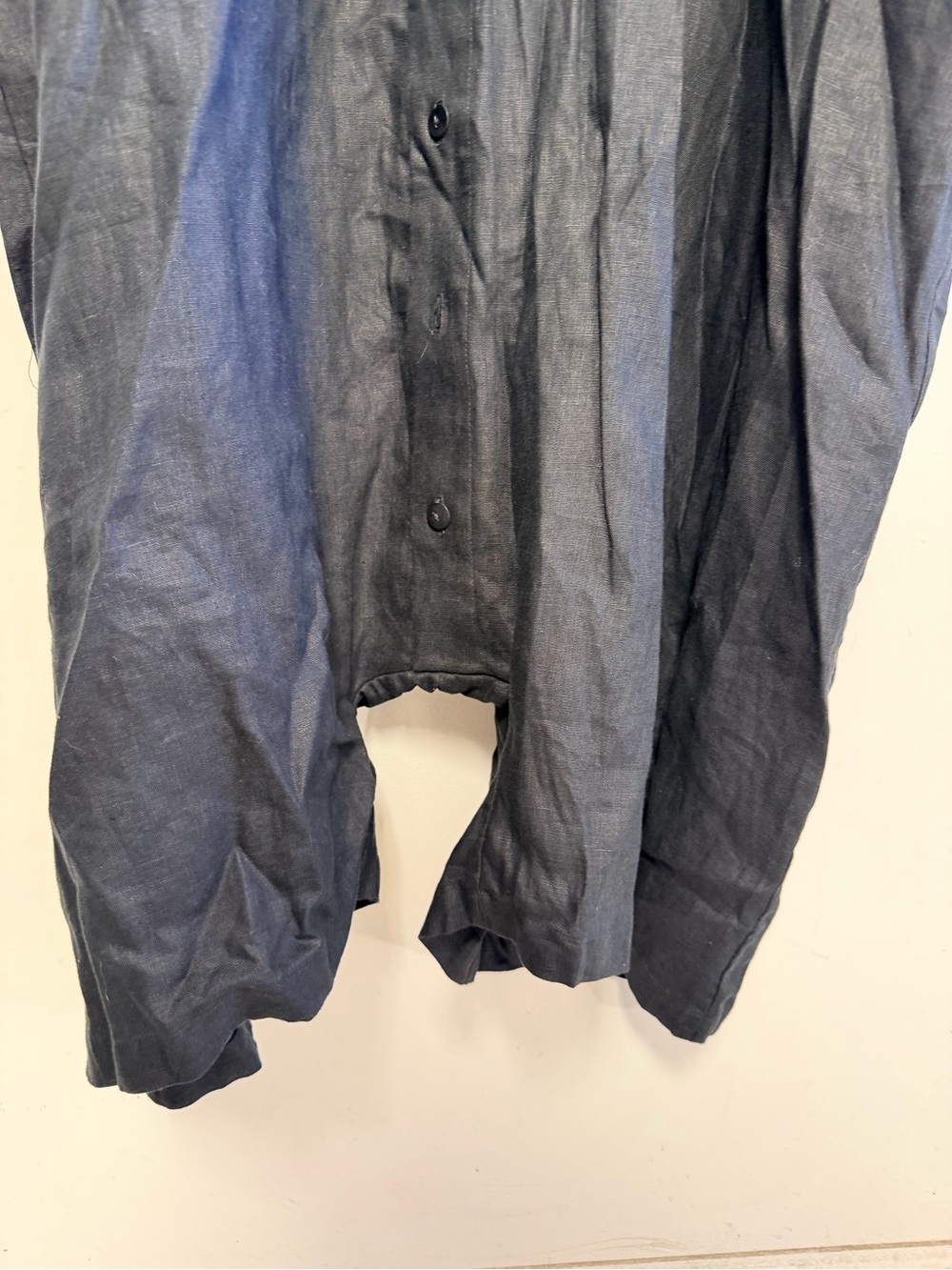 69 US Black Linen Oversized Jumpsuit M/L - Picture 4 of 12